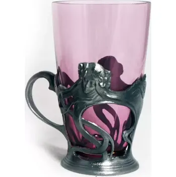 Sklenice Sklenice zdobená cínem zlatá rosa | 116248