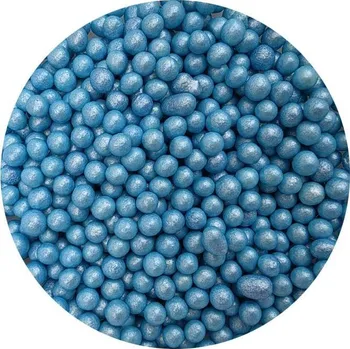 Přisada na vaření a pečení Cukrovo-rýžové perly modré perleťové 7mm 80g - I LOVE CAKES | Skvělé pro Váš domácí dort