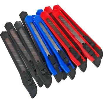 Ruční nářadí Nůž odlamovací s posuvným tlačítkem, SET dóza 12 ks, 9 mm, ENPRO