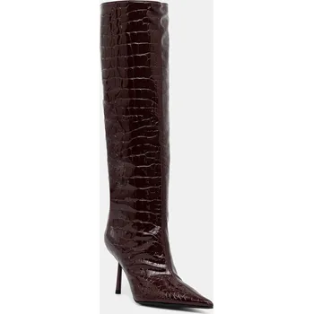 Dámské kozačky Kozačky Le Silla Stivale Bella dámské, vínová barva, na podpatku, 4236C080BLPPLYL160 93X, EUR 38