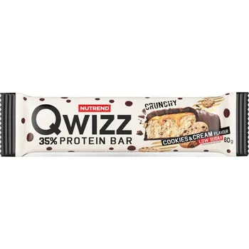 tyčinka Nutrend QWIZZ PROTEIN BAR cookies&cream 60g (tyčinka Nutrend QWIZZ PROTEIN BAR cookies&cream 60g)