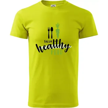 Fresh healthy food - Klasické pánské triko vyšší gramáže - 3XL ( Limetková )
