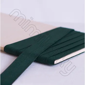 Textilní guma Lemovací pruženka matná lesní zeleň 21mm