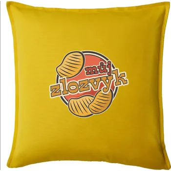 Polštář Brambůrky můj zlozvyk - Polštář 50x50 - 50x50 - Pouze potah ( Žlutá )