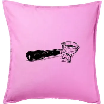 Polštář Páka kávovar - Polštář 50x50 - 50x50 - Pouze potah ( Růžová )