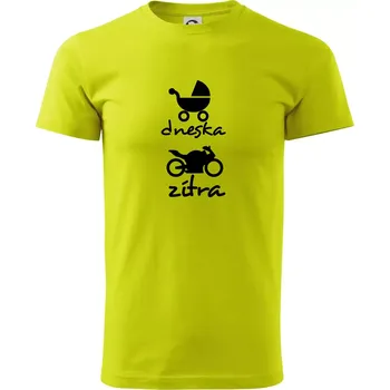 Pánské tričko Dnes zítra silnice - Klasické pánské triko vyšší gramáže - 3XL ( Limetková )