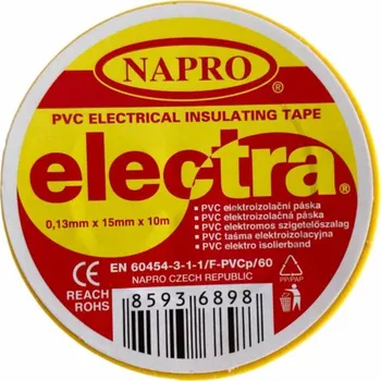 Izolační páska Páska elektroizolační PVC IZOVIAL, 10 m x 15 mm, žlutá