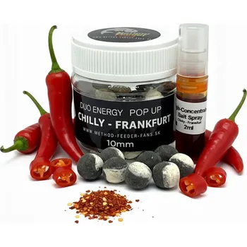 Boilies Method Feeder Fans Plovoucí Boilies Duo Energy 10 mm 50 ml Varianta: DUO ENERGY Pop Up 10 mm 50 ml + sprej esence 2 ml Chilli Frankfurt