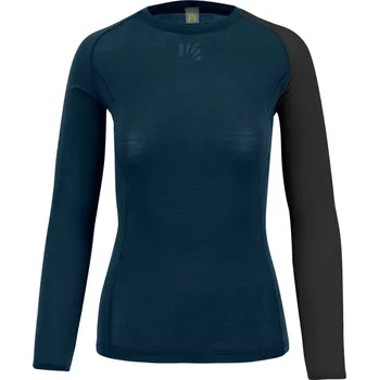 cyklistický dres KARPOS Cyklistické triko s dlouhým rukávem - DINAMICO MERINO 130 W - modrá/černá