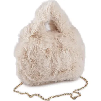 Kabelka Kožešinová kabelka, střední, 2 béžová světlá