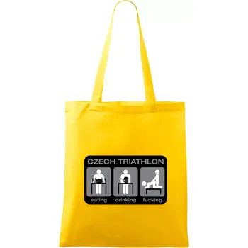 Czech triathlon (Hana-creative) - Taška bavlněná - 42 x 38 cm ( Žlutá )