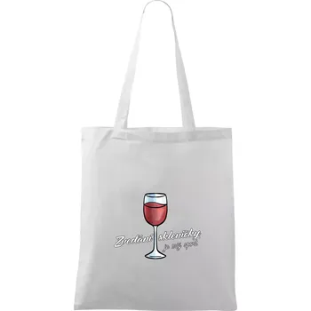 Zvedání skleničky je můj sport - Taška bavlněná - 42 x 38 cm ( Bílá )
