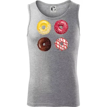 4 donuty - Tílko pánské Core - 2XL ( Tmavě šedý melír )