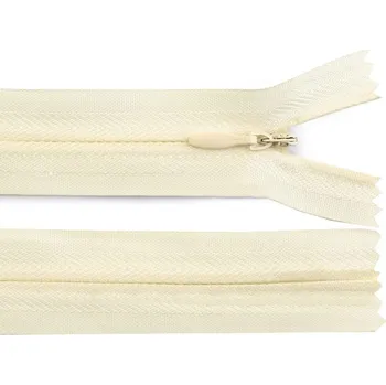 Zip Zip skrytý nedělitelný 3 mm délka 30 cm - 103 béžovobílá