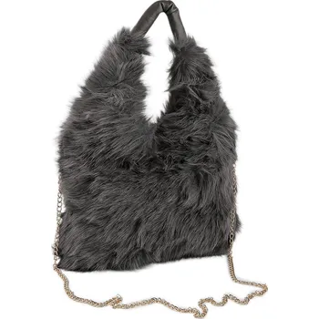 Kabelka Kožešinová kabelka, barva 18 šedá