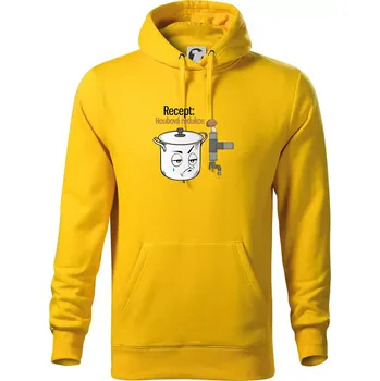 Pánská mikina Recept houbová redukce - Mikina pánská Cape s kapucí - 3XL ( Žlutá )