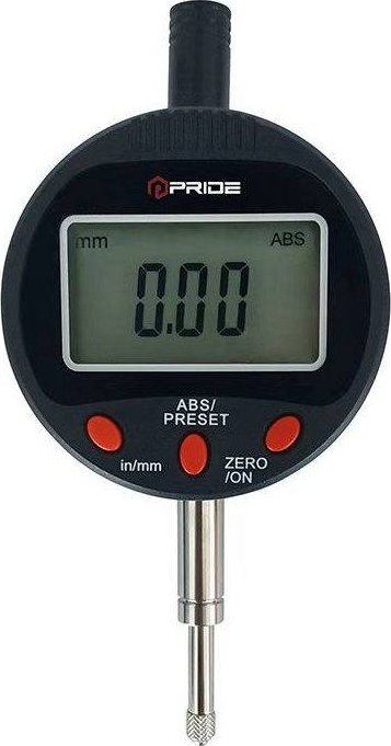 PRIDE Digitální úchylkoměr, rozsah měření 0-12,7 mm, číslicový krok 0,01 mm