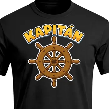 Pánské tričko Námořnické tričko Kapitán - velikost 122, Barva Černá