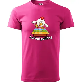 Kuřecí paličky - Klasické pánské triko vyšší gramáže - XS ( Purpurová )