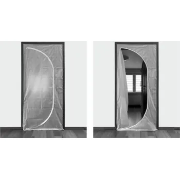 Krycí plachta Fólie krycí do dveří se zipem, 1,1 x 2,2 m