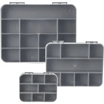 Úložný box EXCELLENT HOUSEWARE Organizér na šroubky box sada 3 ks šedá KO-179651060seda