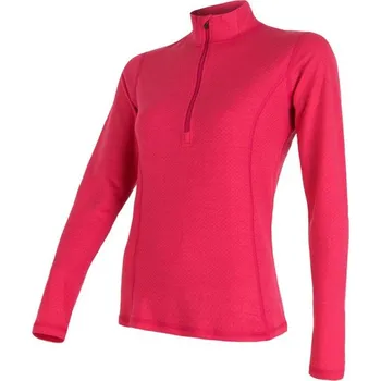 Dámské tričko triko dlouhé dámské SENSOR MERINO DOUBLE FACE zip magenta (triko dlouhé dámské SENSOR MERINO DOUBLE FACE zip magenta)
