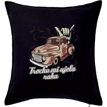 Polštář Trochu mi ujela ruka - Polštář 50x50 - 50x50 - Pouze potah ( Černá )