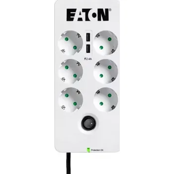 Přepěťová prodlužovací zásuvka EATON Protection Box 6 USB