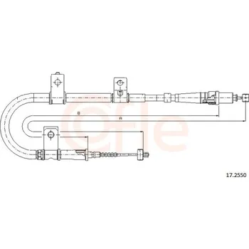 Lanko parkovací brzdy Lanko ruční brzdy COFLE 17.2550