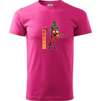 Pánská móda Stupnice pálivé - Klasické pánské triko vyšší gramáže - XL ( Purpurová )