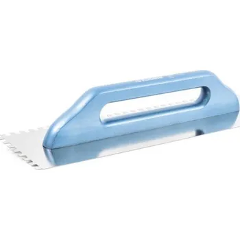 Zednické hladítko Hladítko nerez, zub 8 mm, 480 x 130 mm, dřevěná rukojeť M