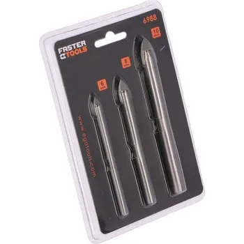 Vrták Vrtáky sklářské Ø 6, 8, 10 mm, FASTER TOOLS