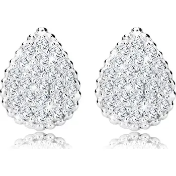 Náramek Stříbrný trojset 925 - třpytivá kapka vykládaná transparentními zirkony