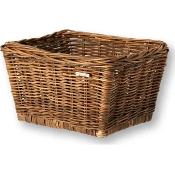 košík na kolo koš proutěný BASIL přední s kožen.pásky