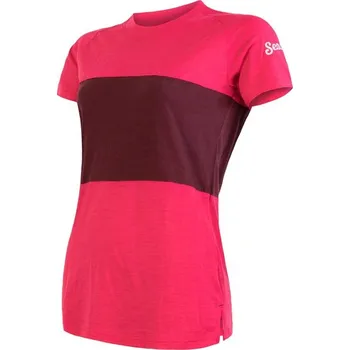 triko krátké dámské SENSOR MERINO AIR PT magenta/vínové