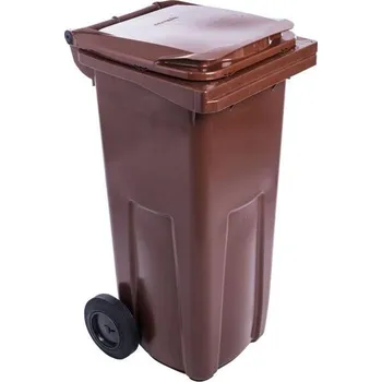 Popelnice Popelnice plastová, 120 l, hnědá