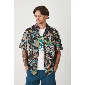 Pánská košile Lněná košile Medicine RS25.KKMA13 černá 99A, vel. XL