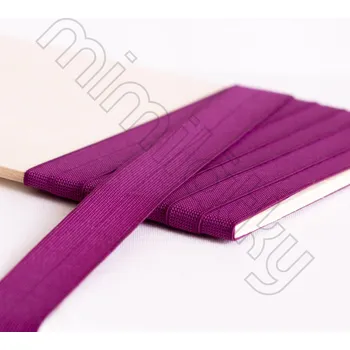 Textilie Lemovací pruženka matná tmavý cyklámen 21mm