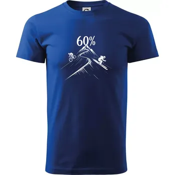 Narozeniny cyklista a lyžař 60 - Triko extra velké (5-8XL) - 8XL ( Královská modrá )