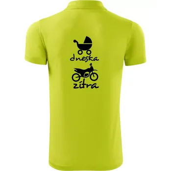 Pánská košile Dnes zítra cross - Polokošile Victory sportovní (dresovina) - M ( Limetková )