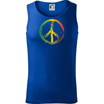 Peace symbol paint - Tílko pánské Core - 2XL ( Královská modrá )