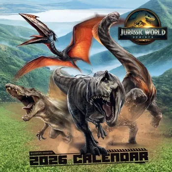 Kalendář Oficiální nástěnný kalendář 2026 Jurský svět s plakátem (SQ 30,5 x 30,5|61 cm)