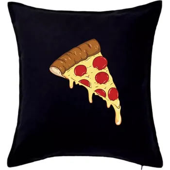 Polštář Pizza pro gurmány - Polštář 50x50 - 50x50 - Pouze potah ( Černá )