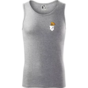 Pizza v kapse - Tílko pánské Core - S ( Tmavě šedý melír )