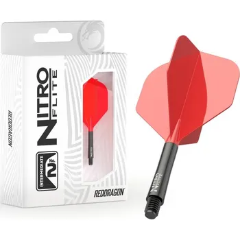 Příslušenství pro šipky Letky Red Dragon Nitro Flite Black & Red #2 Intermediate