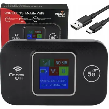 IP kamera Mobilní WiFi router na SIM kartu pro cestování 4G 5G LTE 150Mbps MIFI 2100mAh