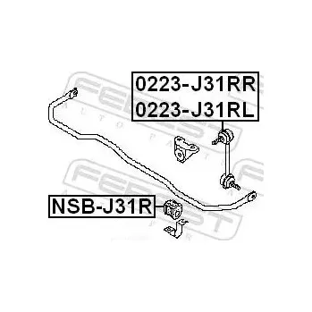 Stabilizátor nápravy Febest NSB-J31R Odpružení, stabilizátor