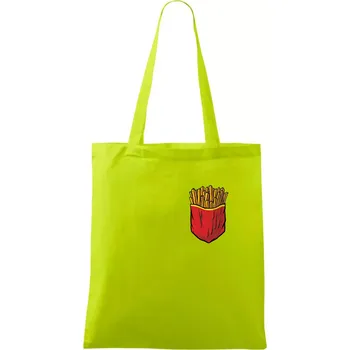 Hranolky v kapse - Taška bavlněná - 42 x 38 cm ( Limetková )