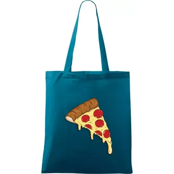 Pizza pro gurmány - Taška bavlněná - 42 x 38 cm ( Petrolejová )