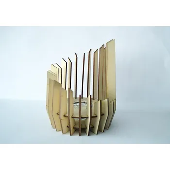 Svícen Mácova dílna Svícen dřevěný - geometrický No.2